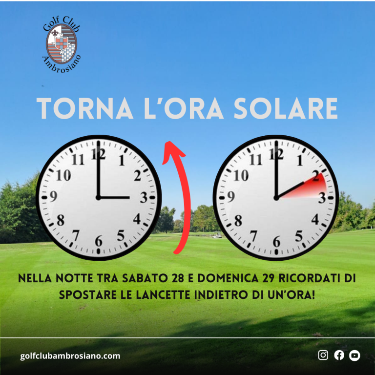 Tra Sabato e Domenica Torna l'ora solare